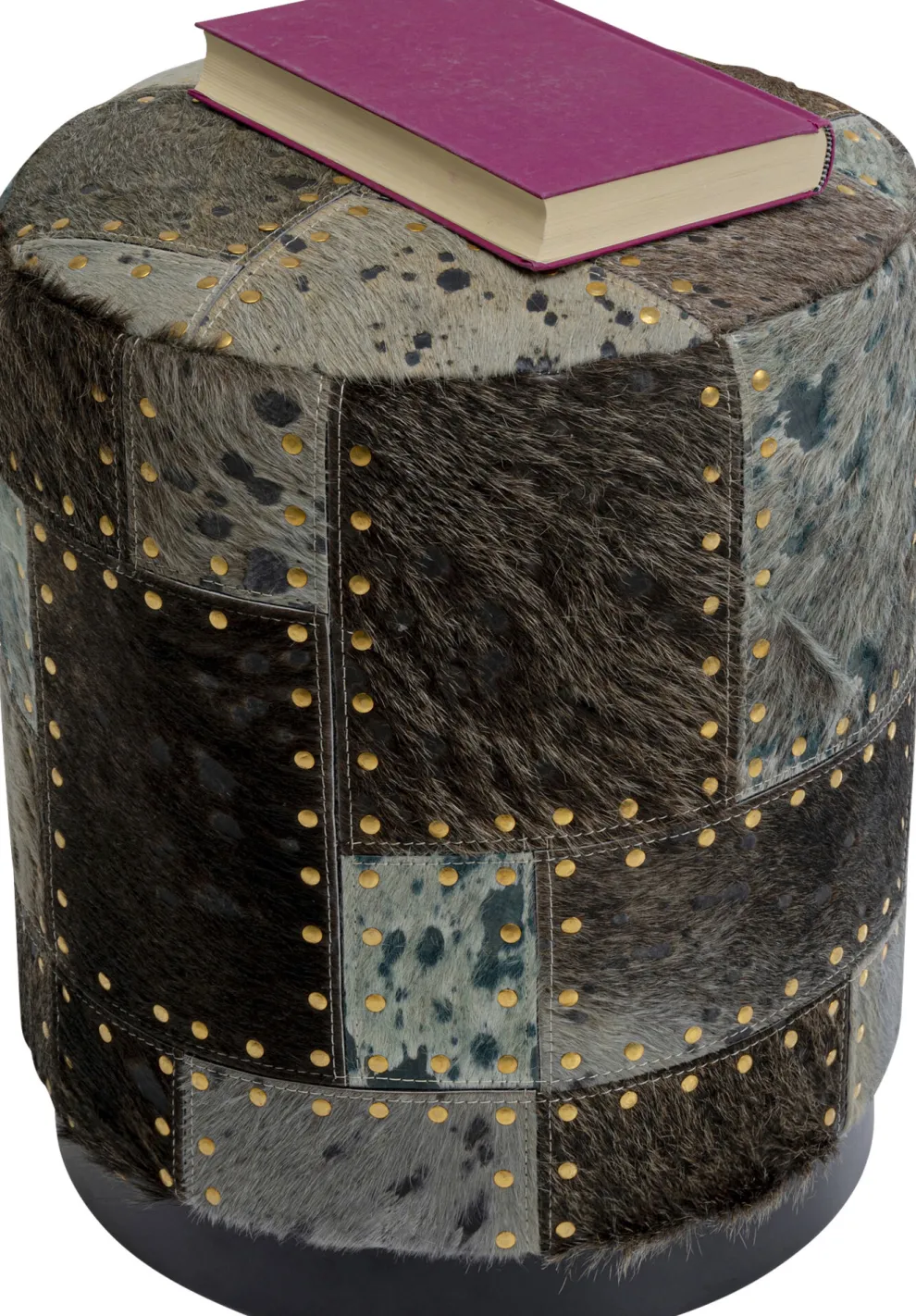 Poef Squares Grijs Ø35cm