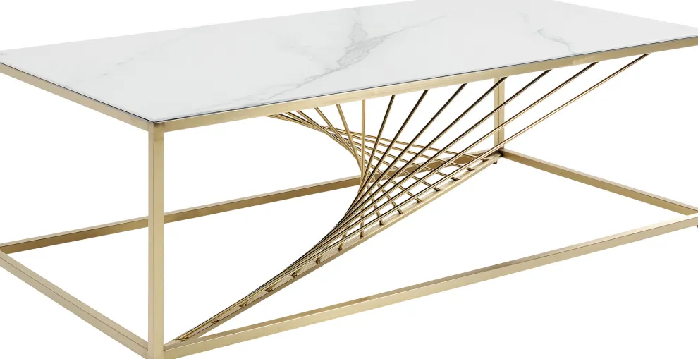 Salontafel Art Marmer Glas 140x70cm