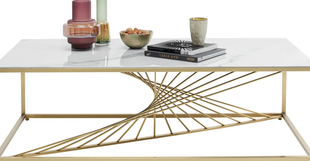 Salontafel Art Marmer Glas 140x70cm