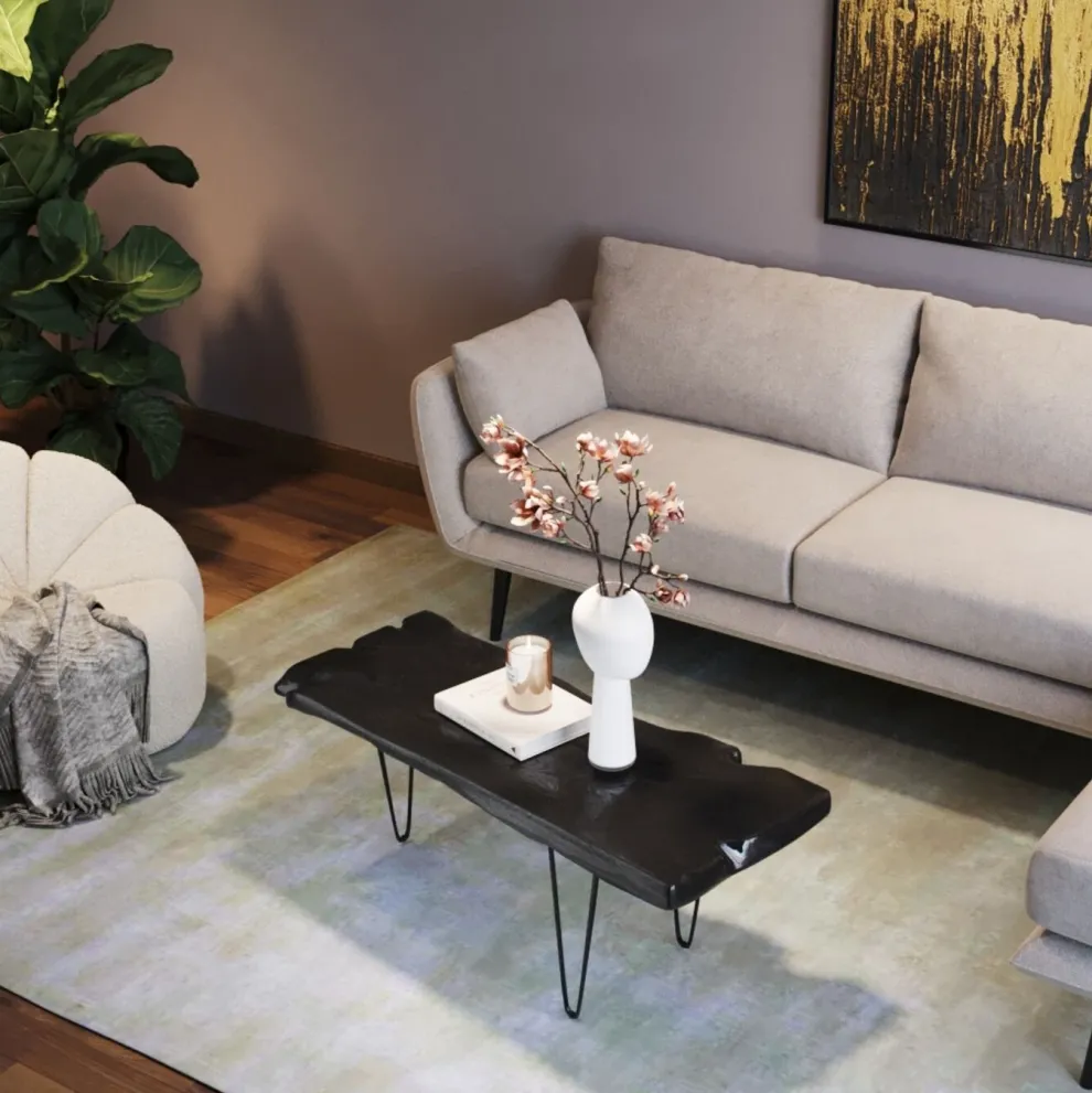 Salontafel Aspen Zwart 100x40cm