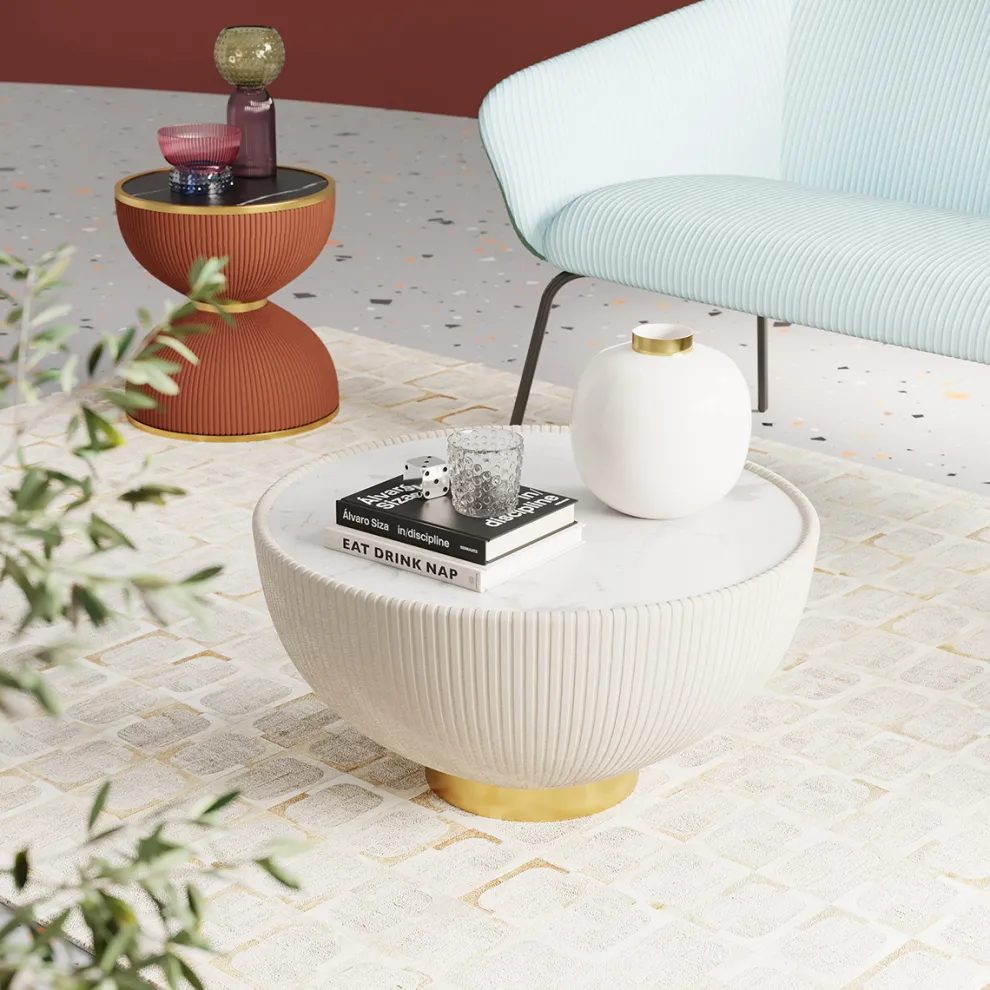 Salontafel Endless Vegas White 71cm