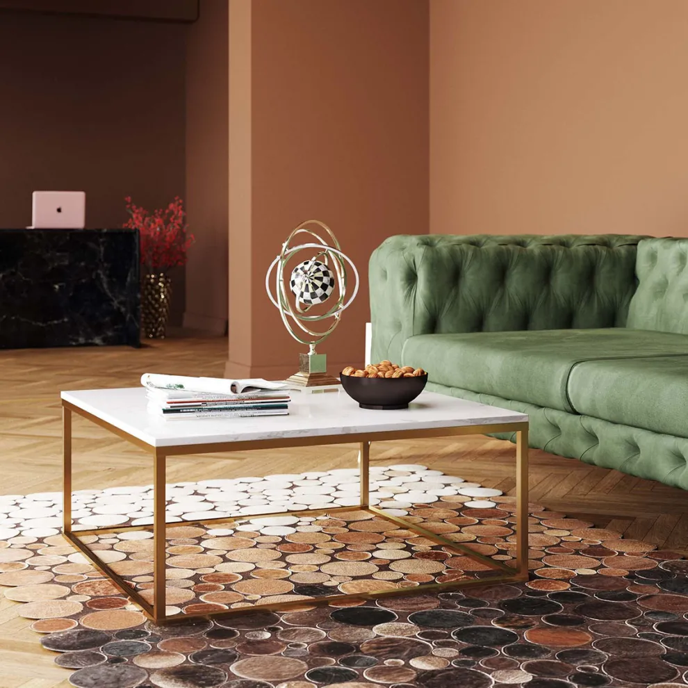 Salontafel Key West Goud 90x90cm