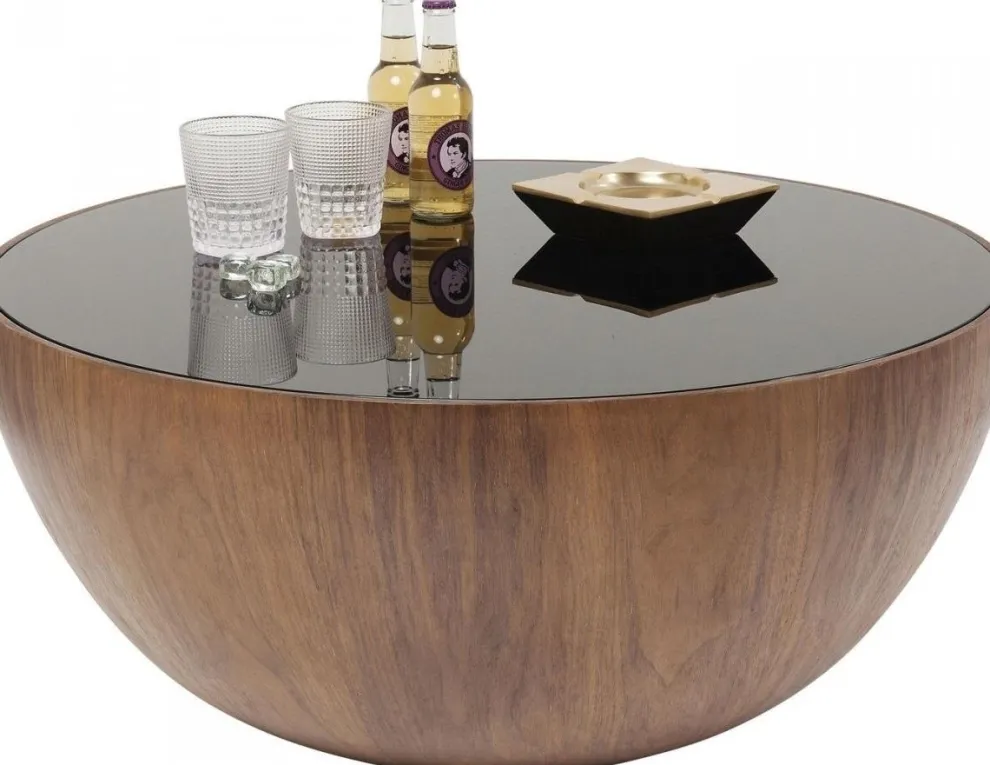 Salontafel Tear Drups Walnoot Ø80cm