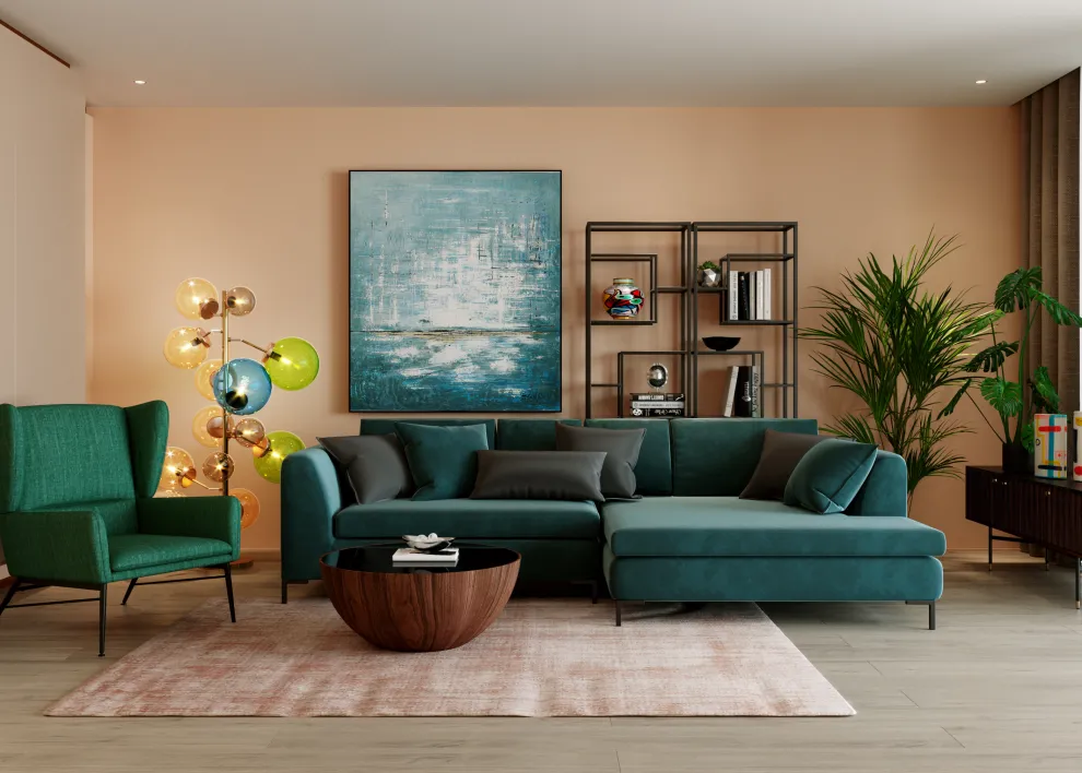 Salontafel Tear Drups Walnoot Ø80cm