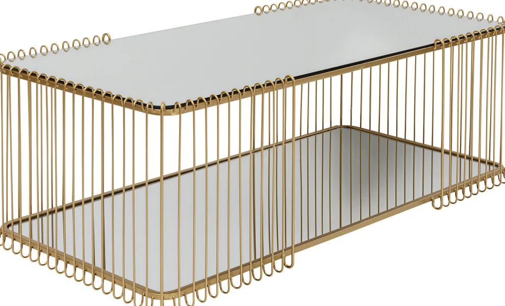 Salontafel Wire Double Brass 120x60cm