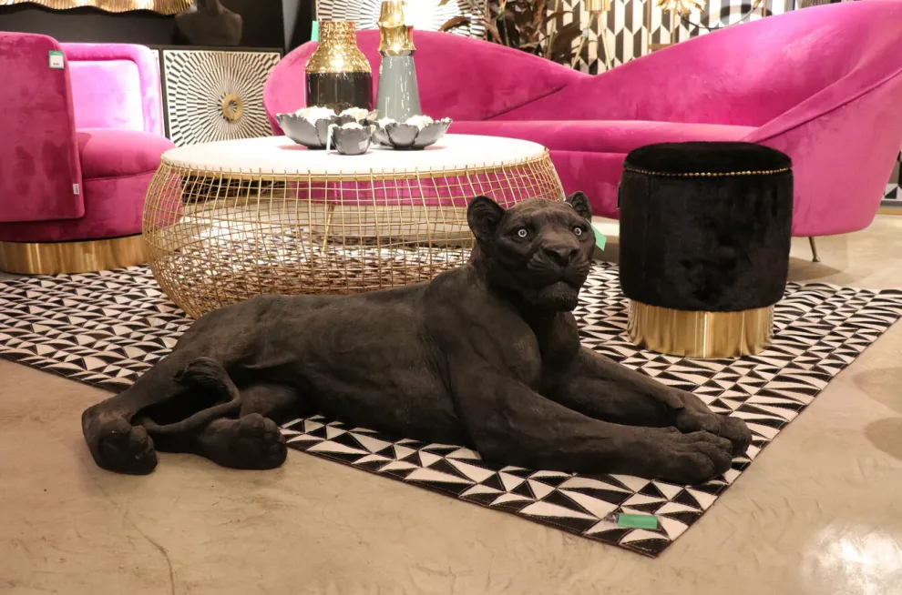 Schaal Flower Bloom Zwart Goud Ø25