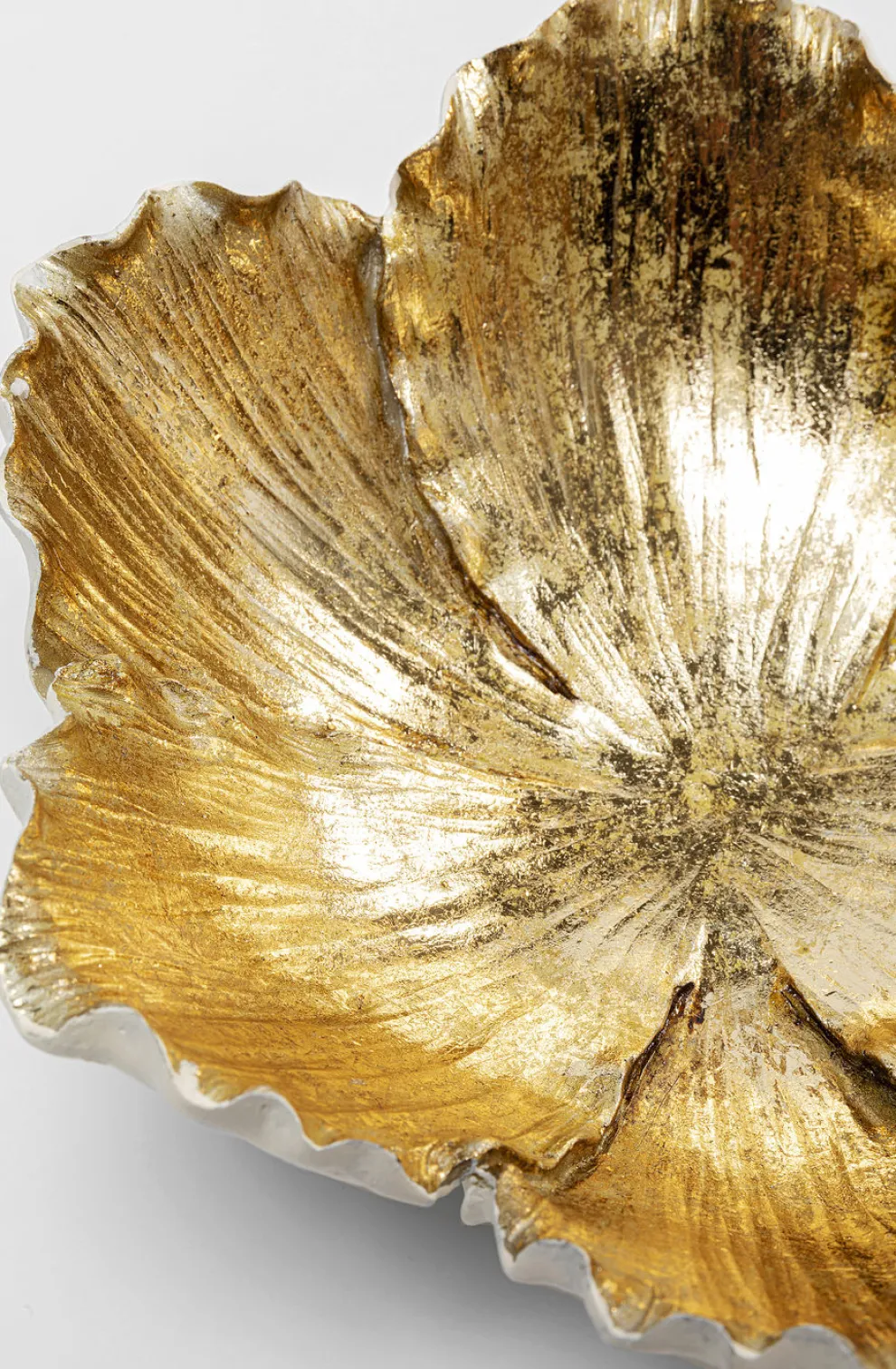 Schaal Flower Bloom Creme Goud Ø25