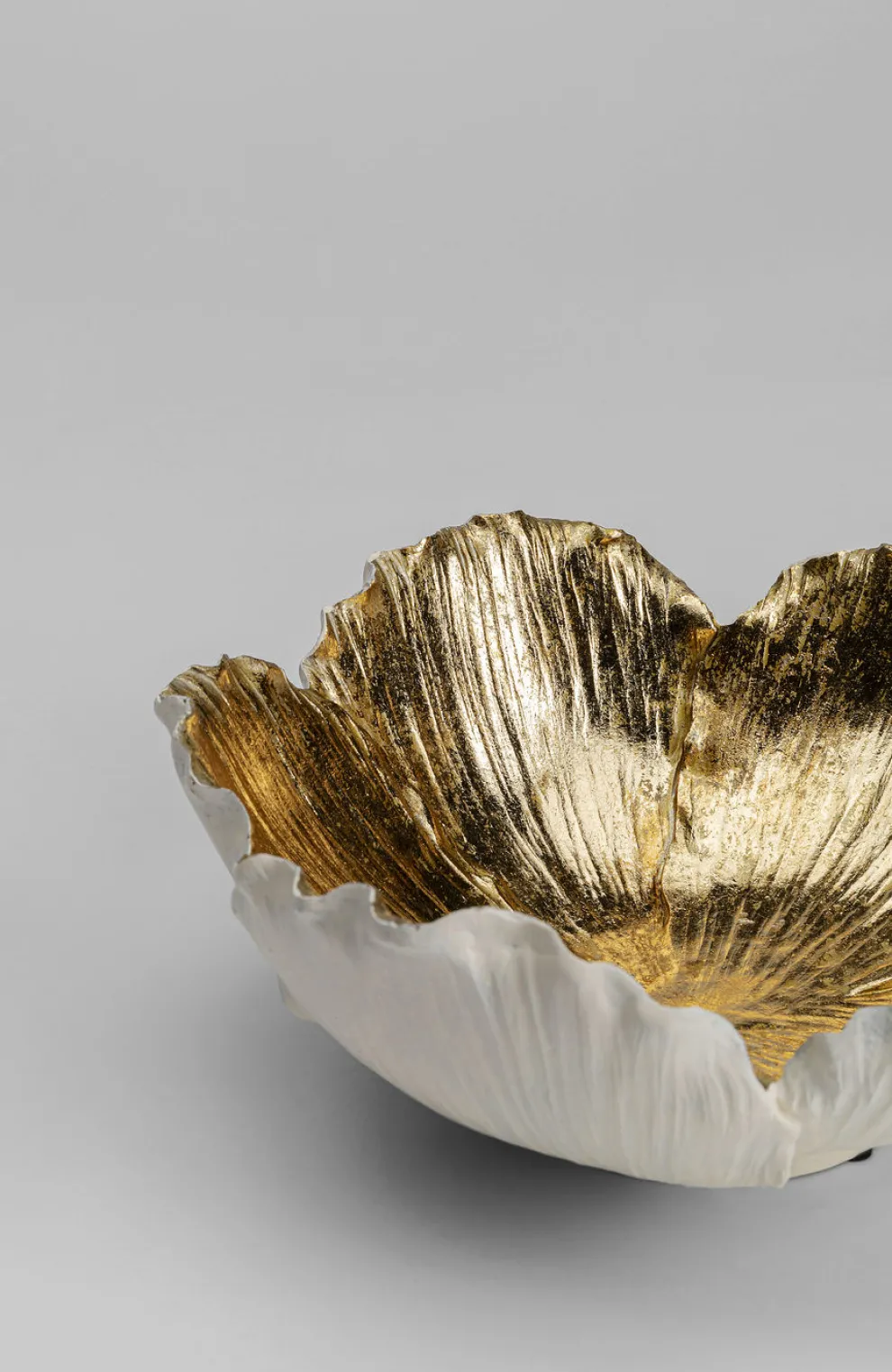 Schaal Flower Bloom Creme Goud Ø25