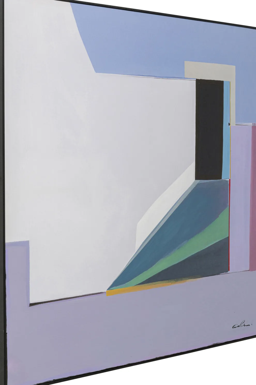 Schilderij Abstract Shapes Purple 113x113cm