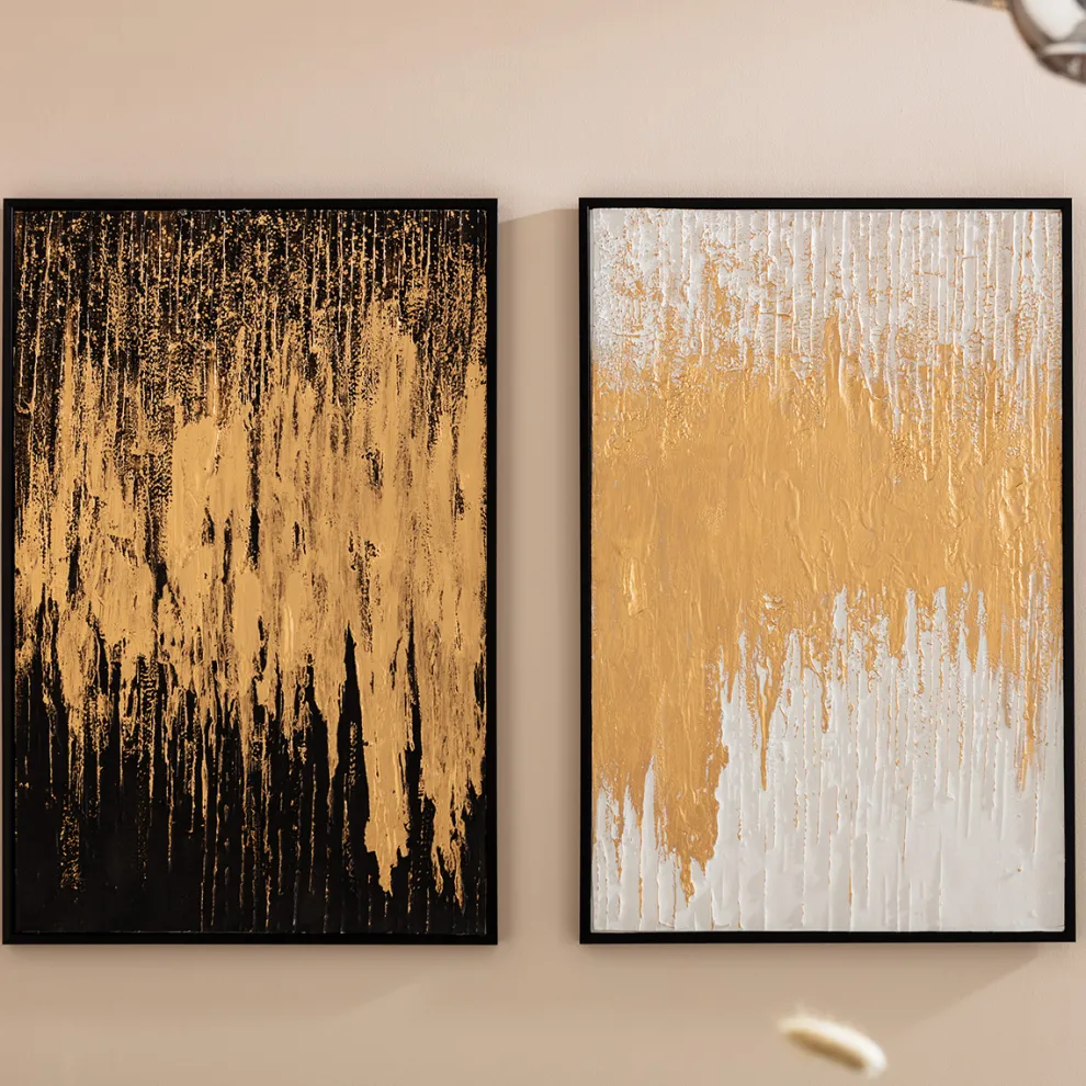 Schilderij Abstract Wit 80x120cm