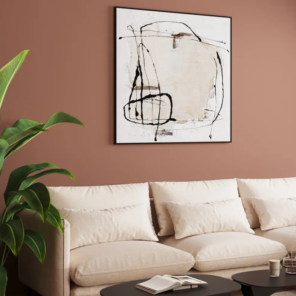 Schilderij Dust Grey 100x100cm