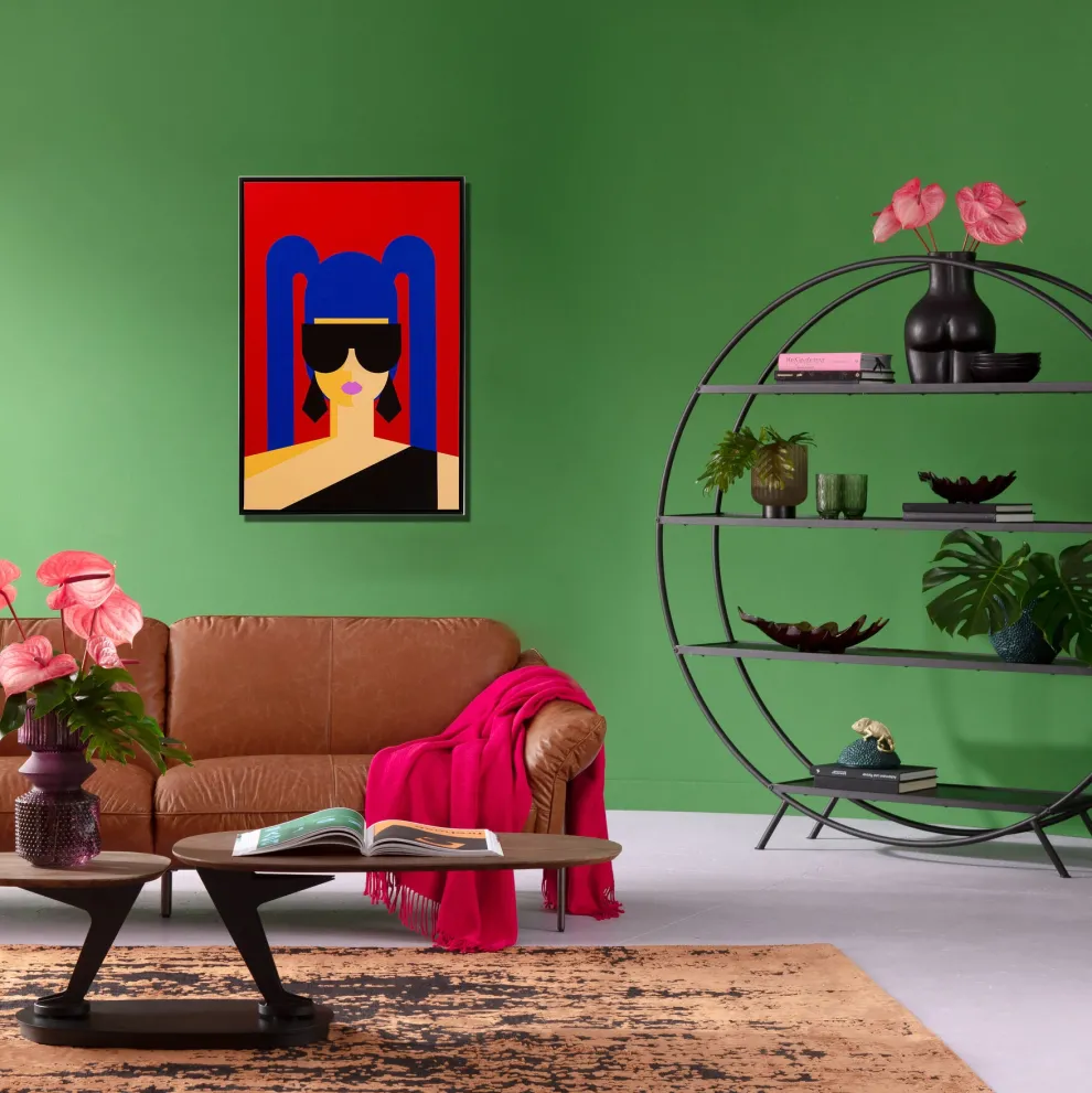 Schilderij Met Lijst Party Girl 60x90cm