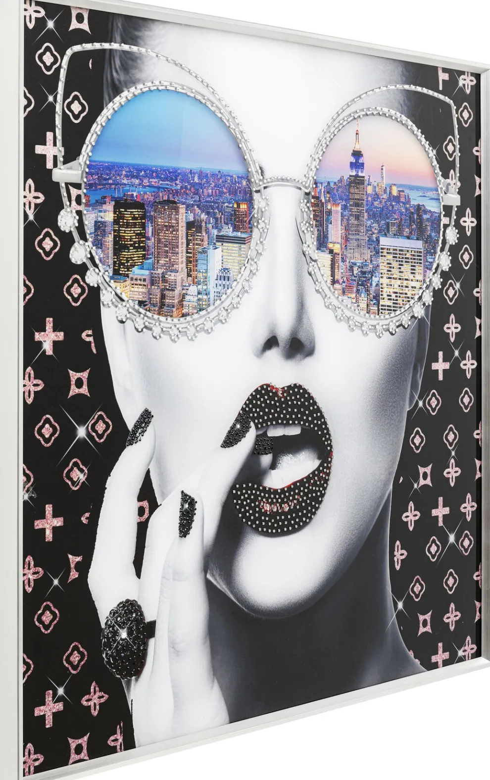 Schilderij Met Lijst NY View 80x80cm