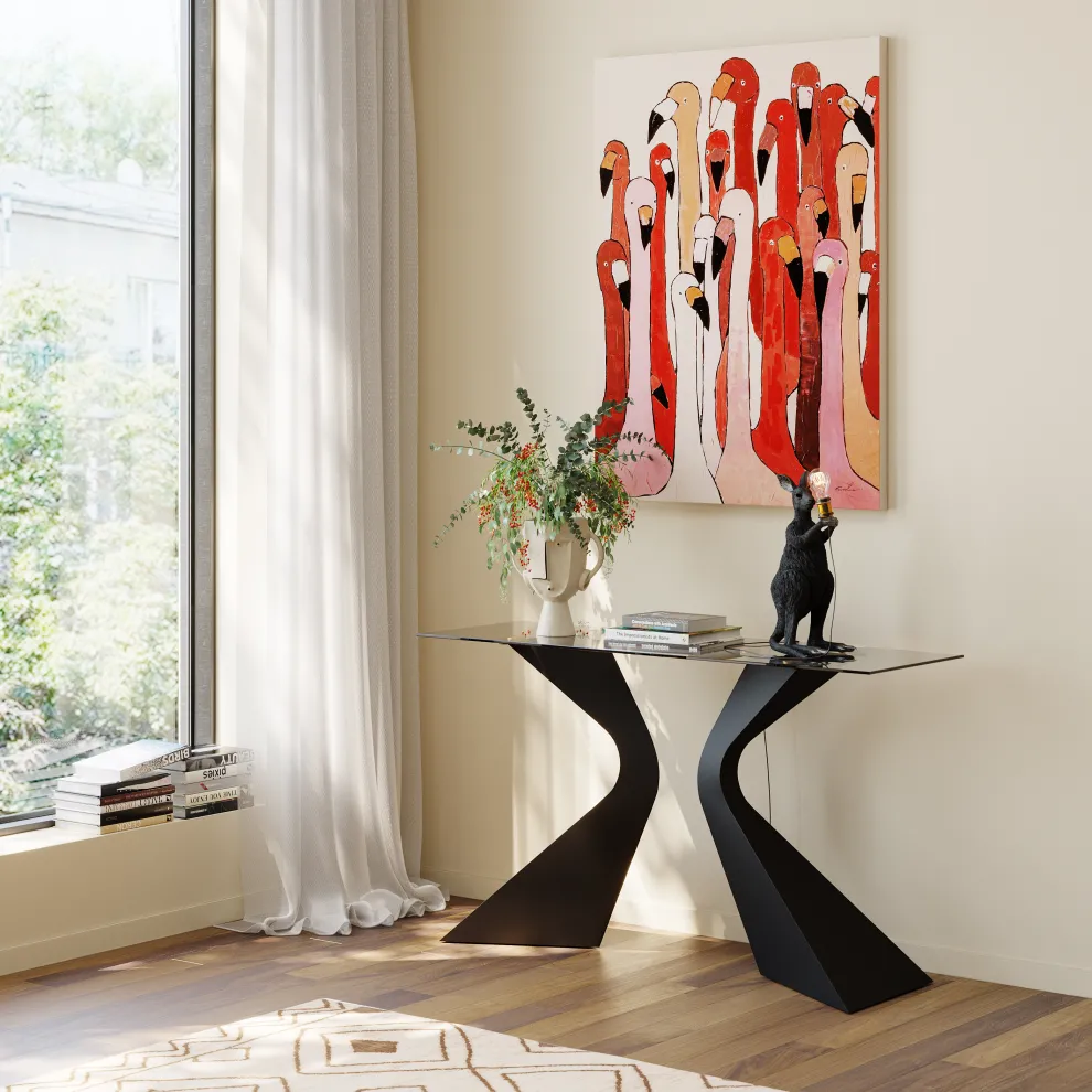 Schilderij Touched Flamingo Meeting 120x90cm