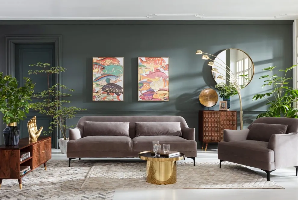 Schilderij Touched Fish Meeting One 100x75cm