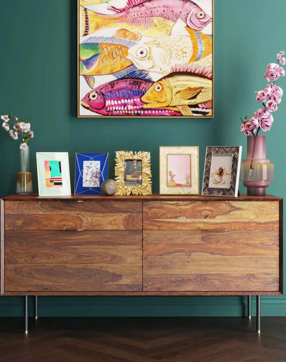 Schilderij Touched Fish Meeting One 100x75cm