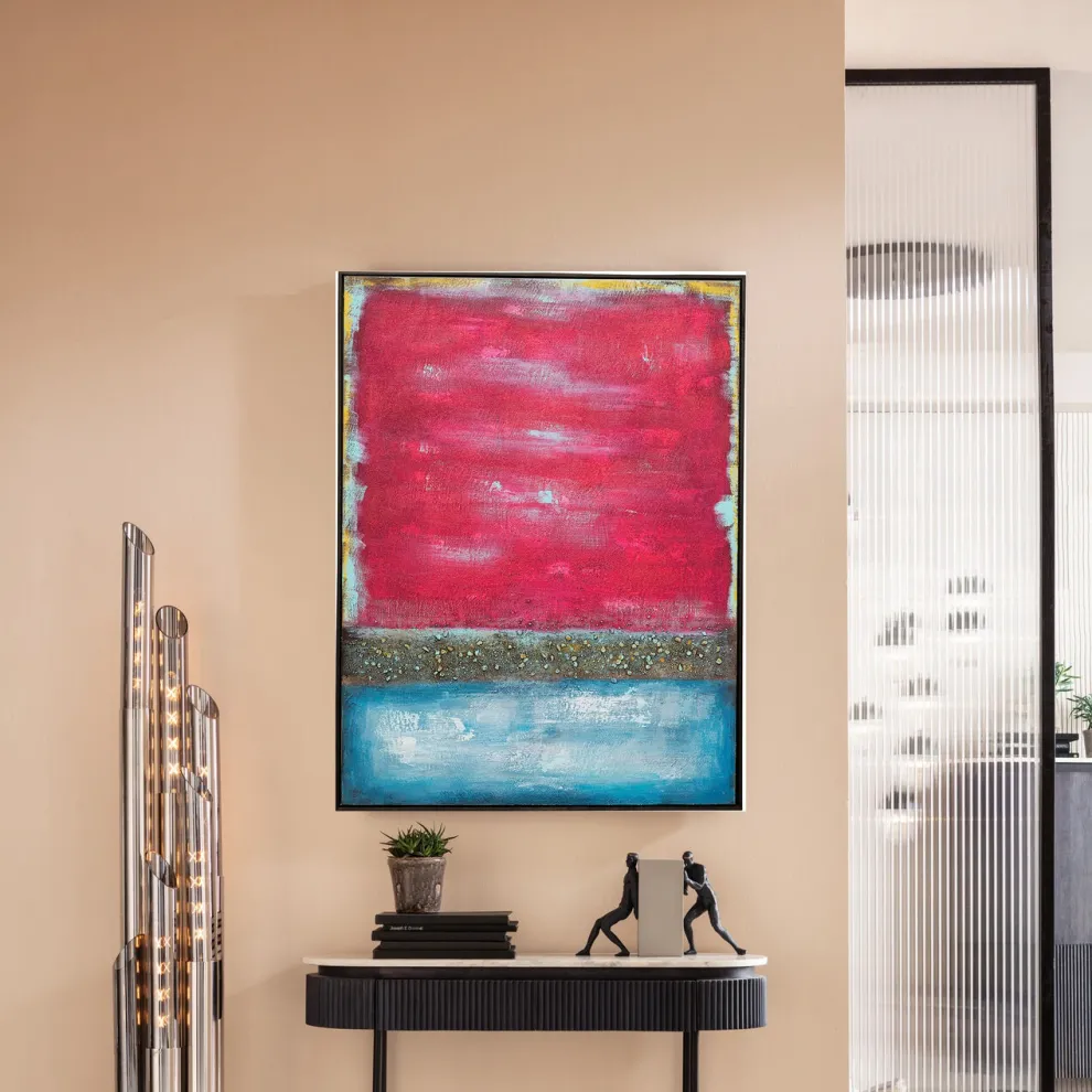 Schilderij Vista Red 90x120cm