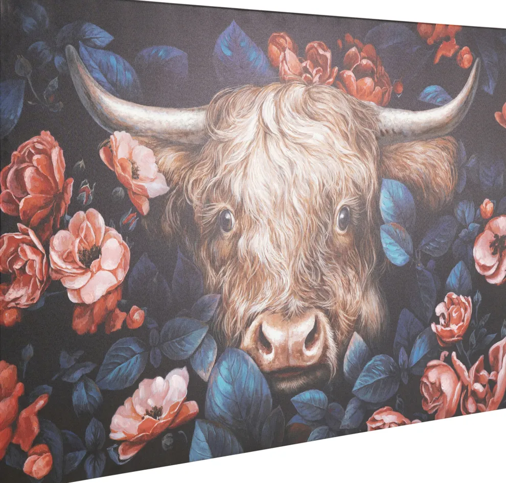 Schilderij Yak In Flower 140x90cm