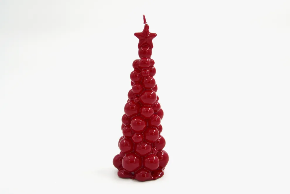 SMAQQ A Bubbly Xmas Candle Tree 21CM Blooming Bordeaux