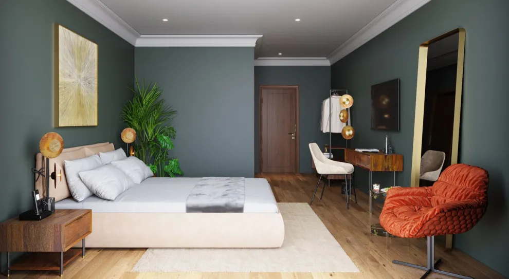 Spiegel Curve Rechthoekig Messing 70x200cm