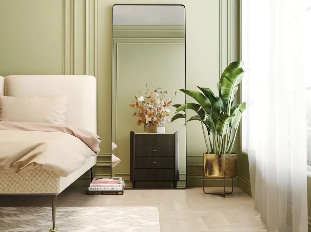 Spiegel Ombra MO Soft Zwart 80x200cm