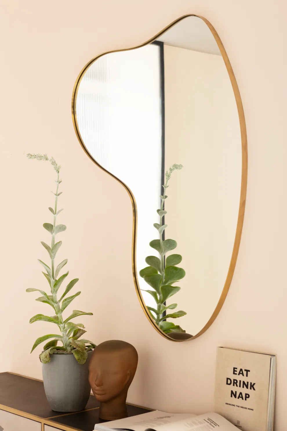 Spiegel Shape Messing 110x120cm