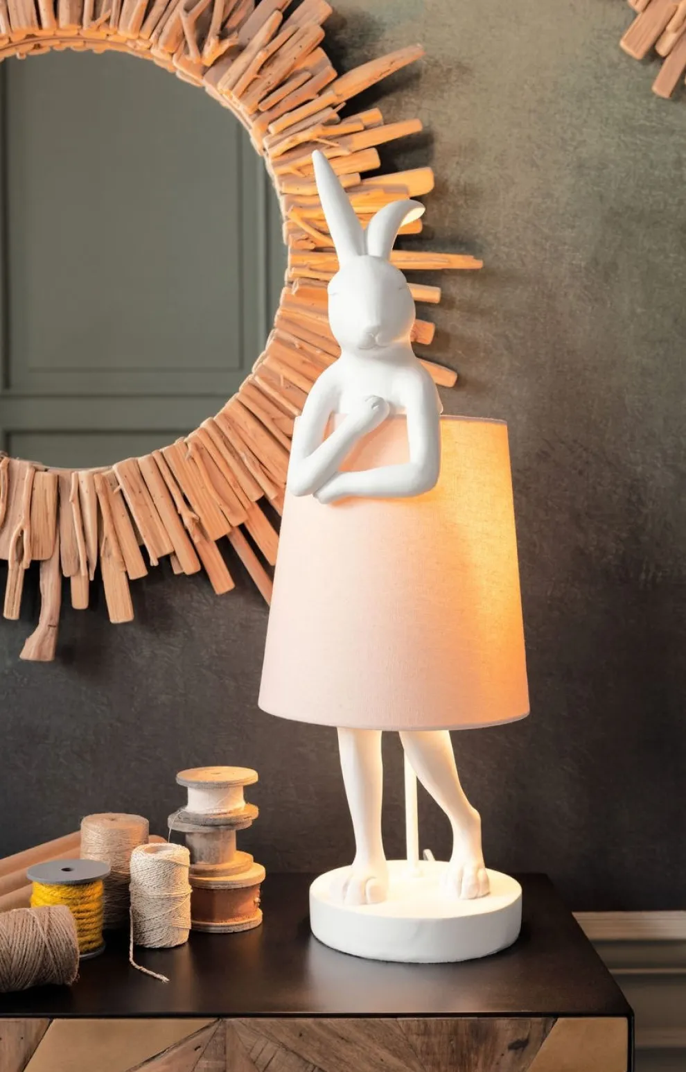 Tafellamp Animal Konijn Wit 68cm