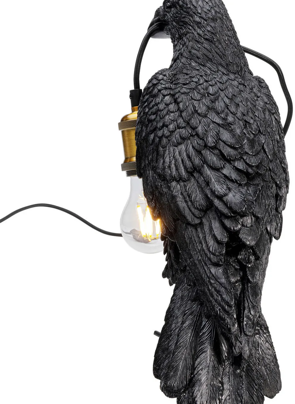 Tafellamp Animal Kraai Mat Zwart