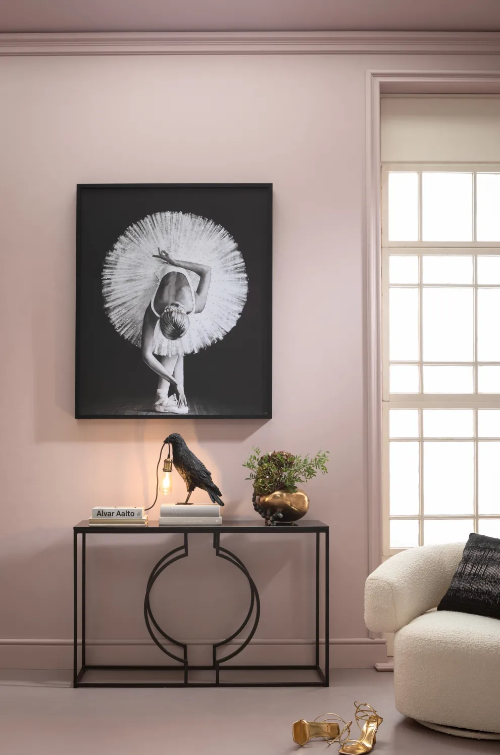 Tafellamp Animal Kraai Mat Zwart