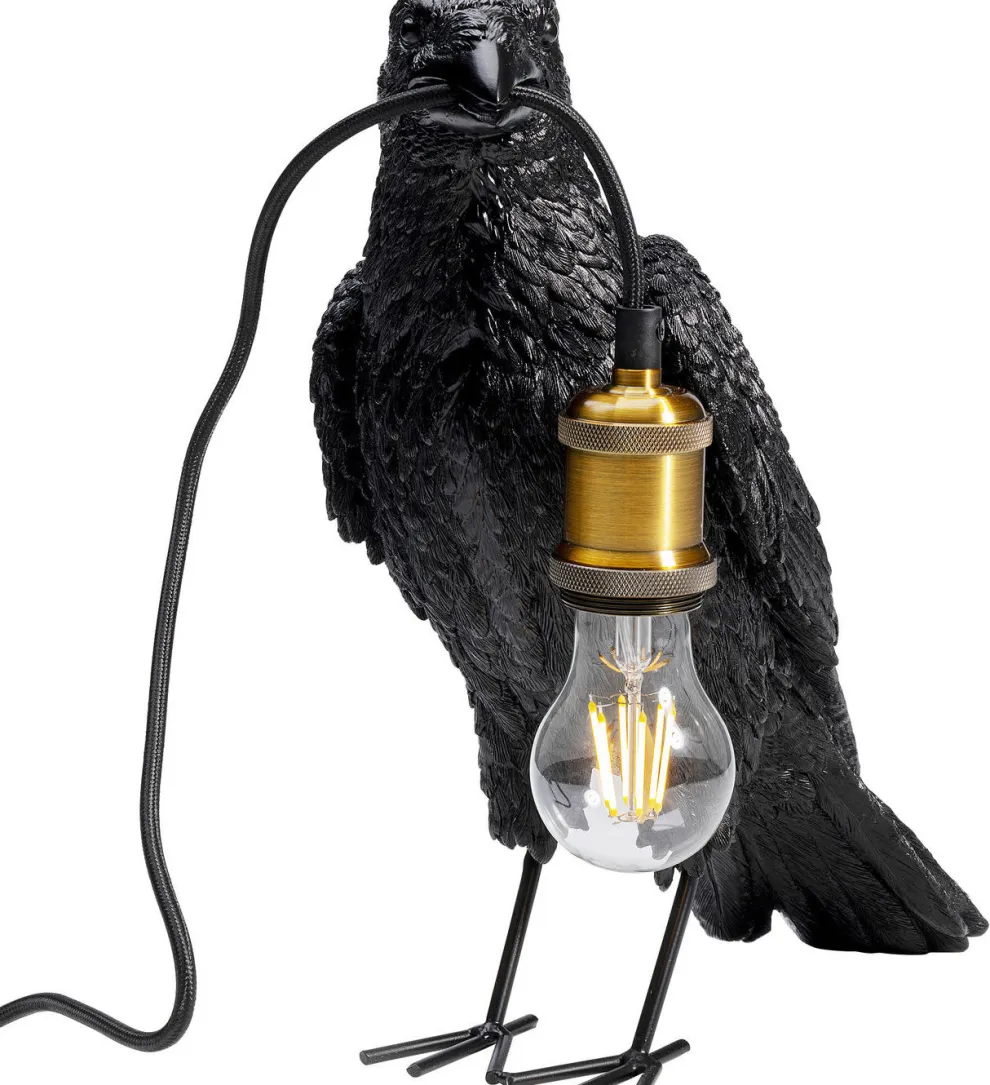 Tafellamp Animal Kraai Mat Zwart