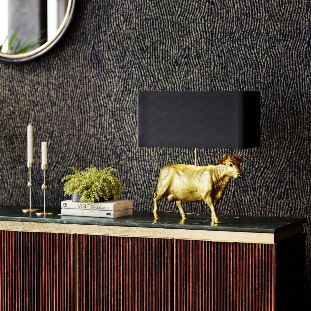 Tafellamp Cow Gold 52cm