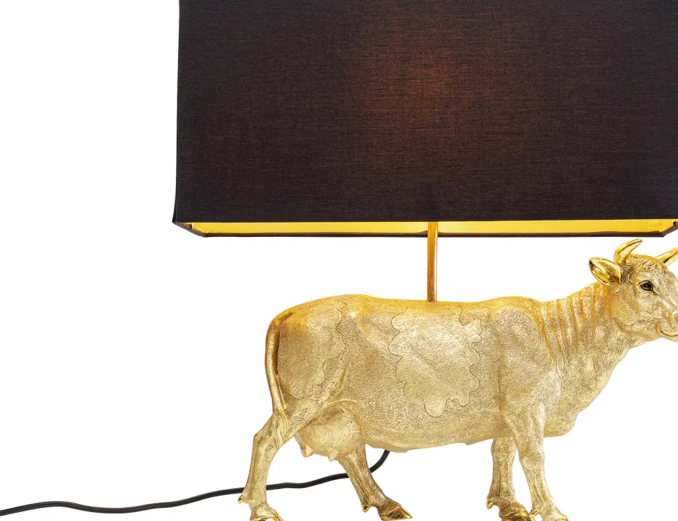 Tafellamp Cow Gold 52cm