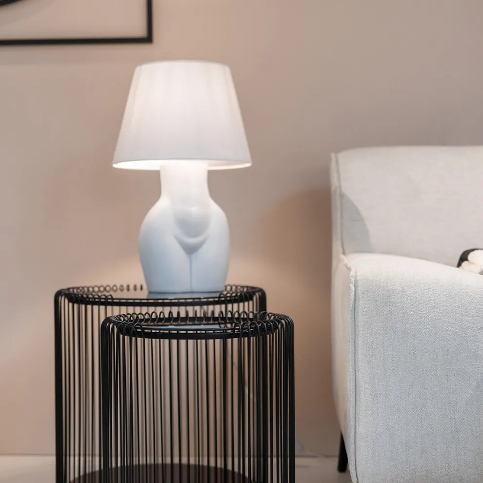 Tafellamp Donna White 48cm