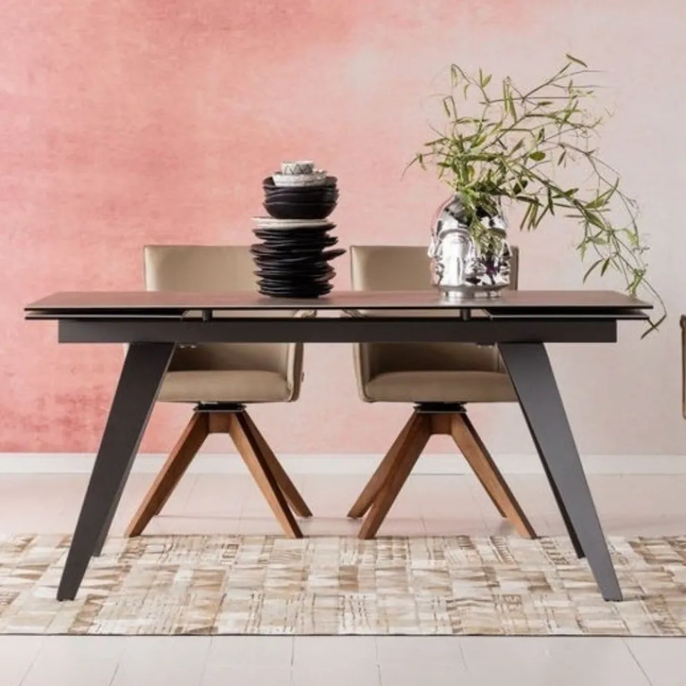 Uitschuiftafel Amsterdam Donker 160(40+40)x90cm