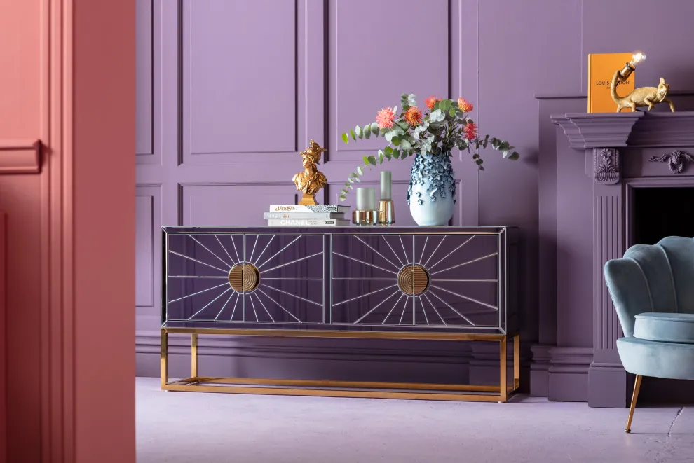 Vaas Butterflies Lichtblauw 35cm