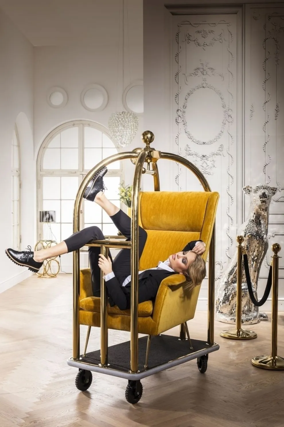 VIP Bagage Trolley Vegas Goud