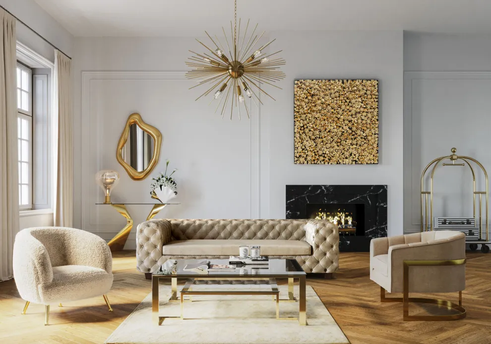 VIP Bagage Trolley Vegas Goud