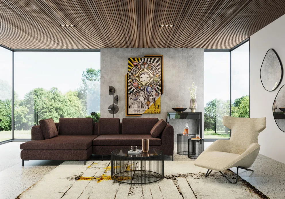 Vloerkleed Abstract Grey Line 200x300cm