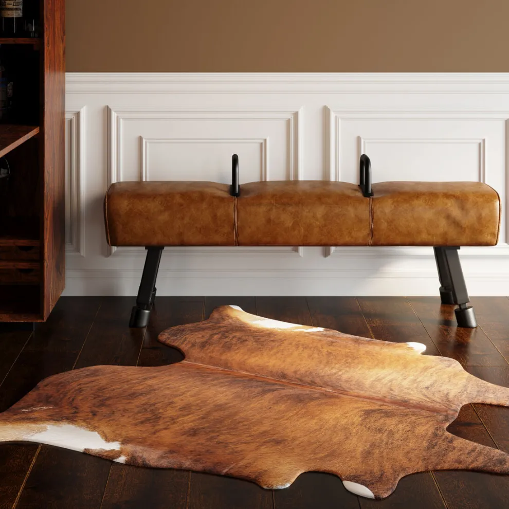 Vloerkleed Hide Bruin-Wit 150x190cm