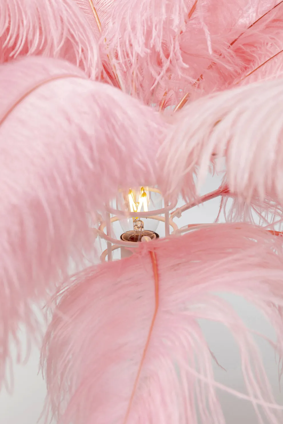 Vloerlamp Feather Palm Pink 165cm