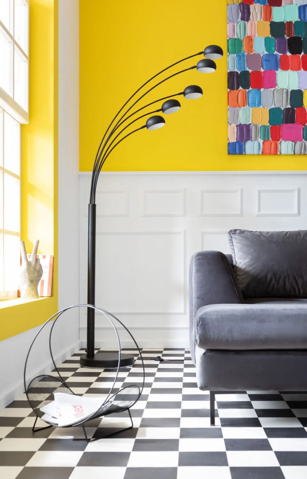 Vloerlamp Five Fingers Mat Zwart