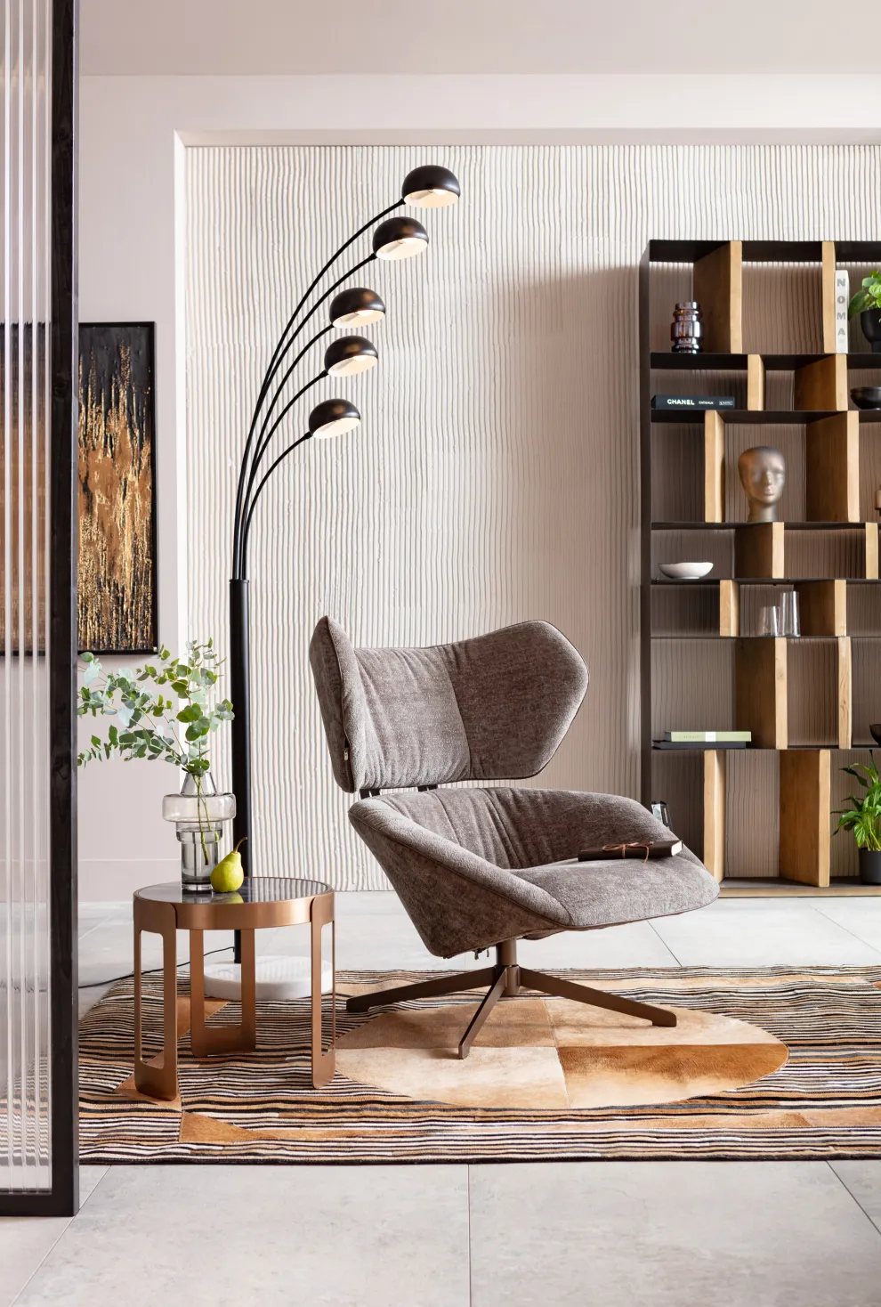 Vloerlamp Five Fingers Mat Zwart