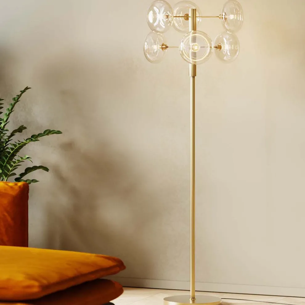 Vloerlamp Headlight Brass 163cm