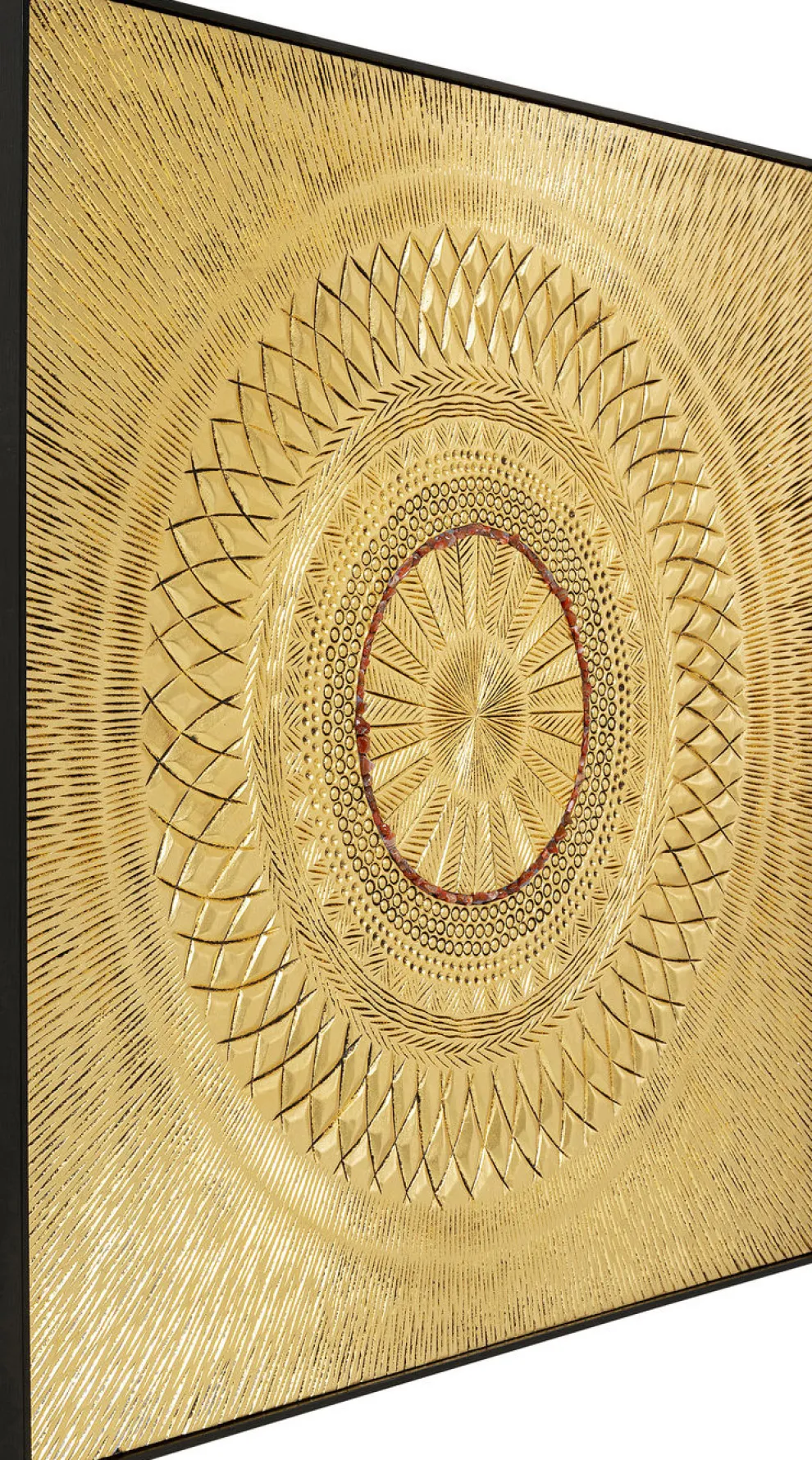 Wanddecoratie Art Geometric Circle Goud 120x120cm