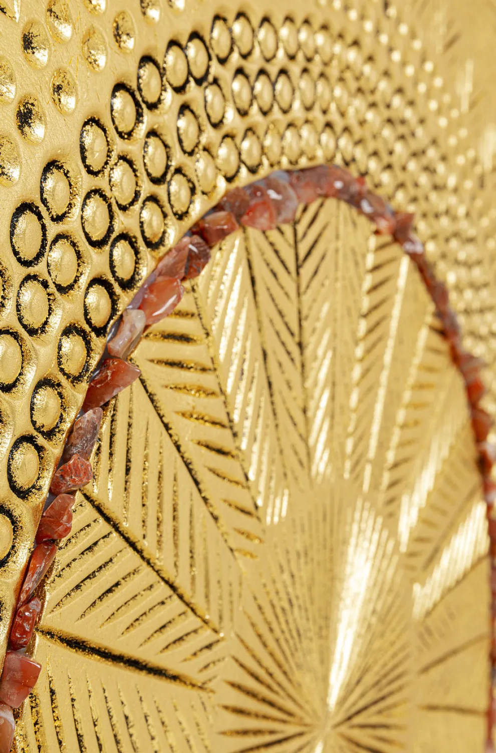 Wanddecoratie Art Geometric Circle Goud 120x120cm