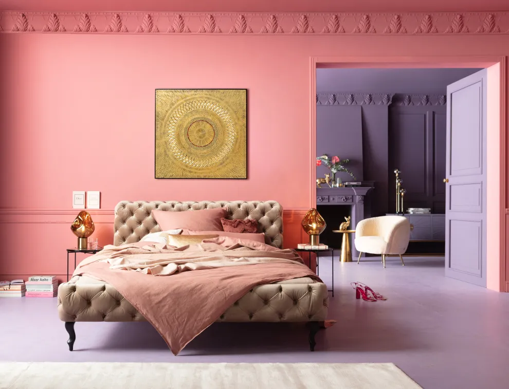 Wanddecoratie Art Geometric Circle Goud 120x120cm