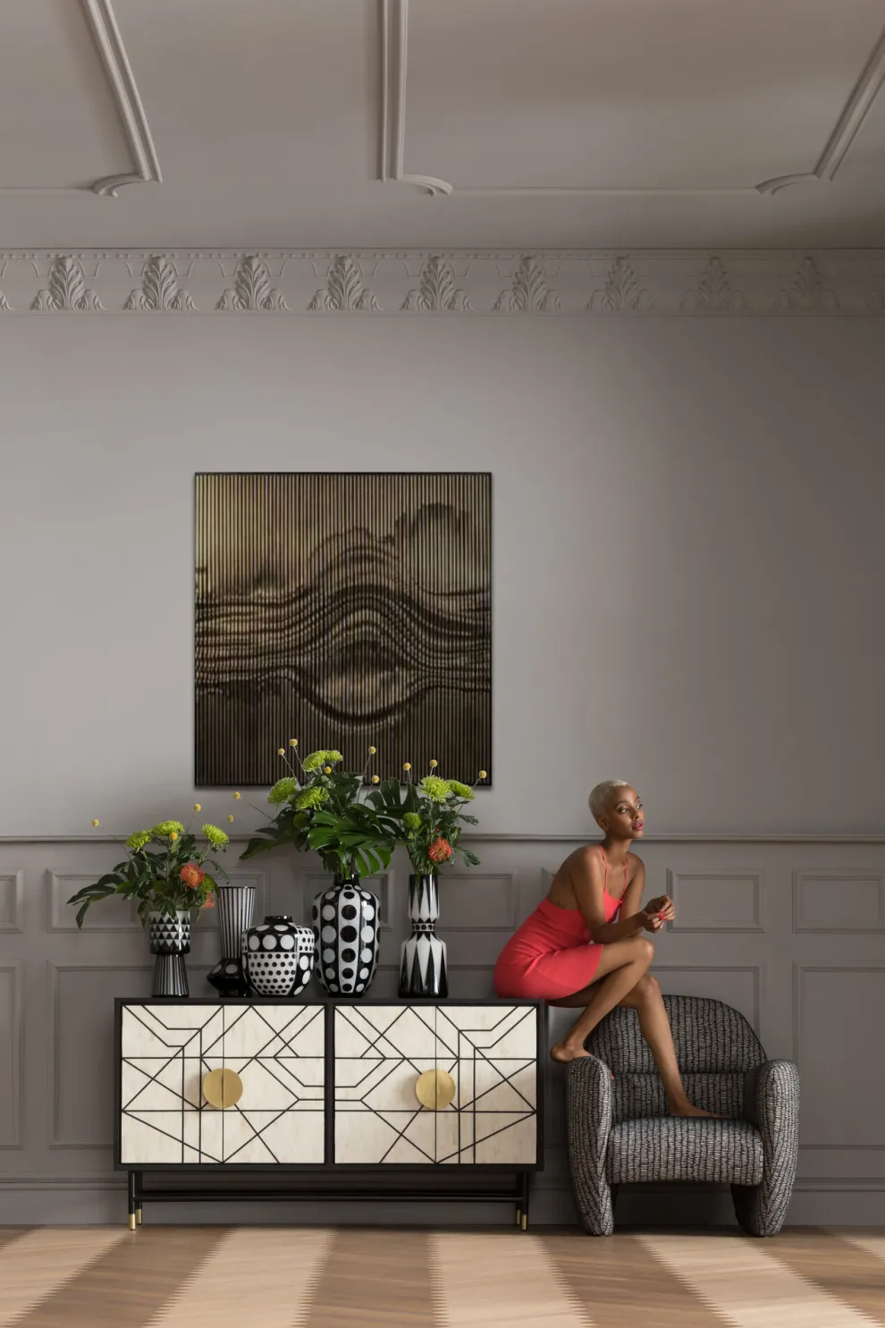 Wanddecoratie Genesis 100x100cm