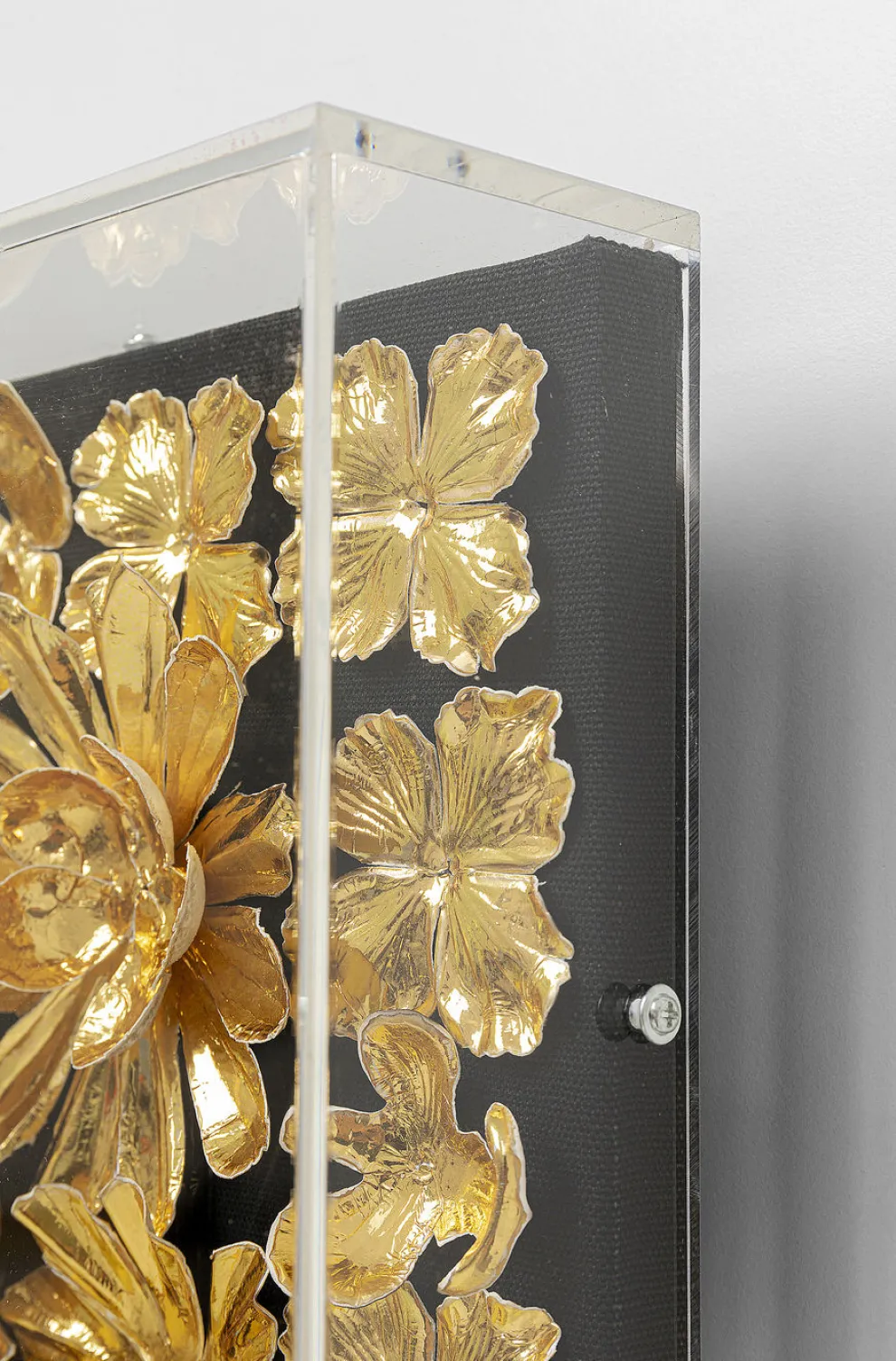 Wanddecoratie Gold Flower 80x80cm