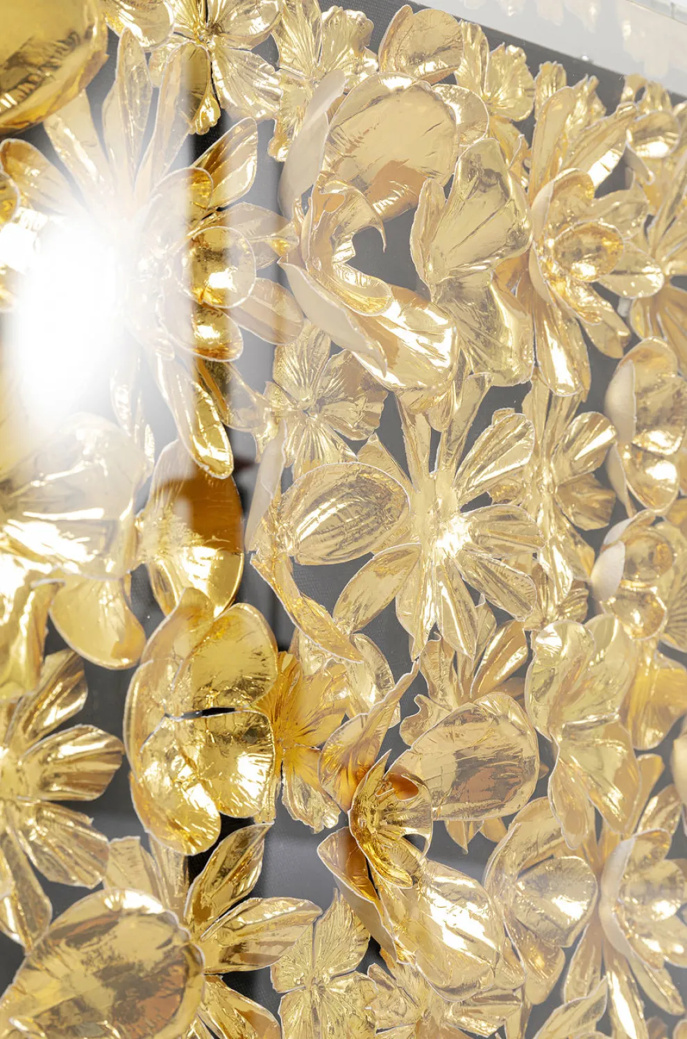 Wanddecoratie Gold Flower 80x80cm