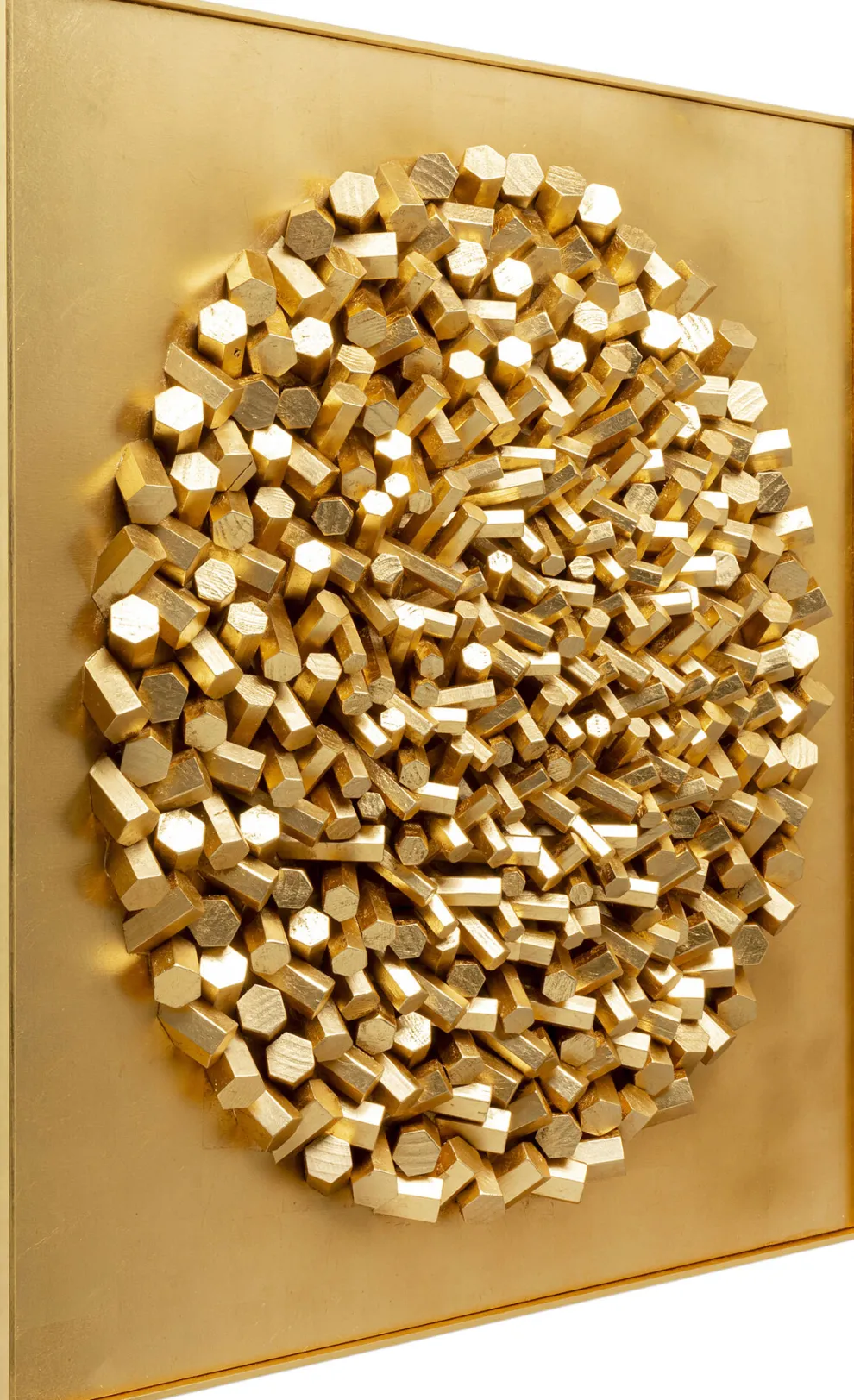 Wanddecoratie Mikado Gold 120x120cm